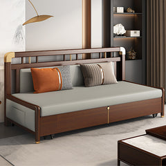 Modern Solid Wood Sofa with Yellow, Light Gray, Dark Brown, Orange, Green, and Blue Faux Leather hyt-1431