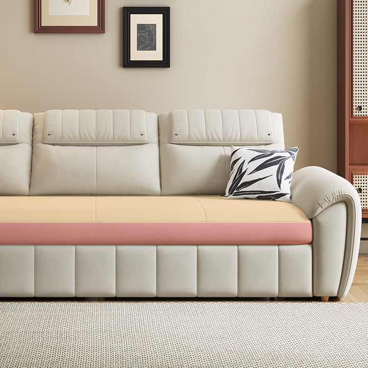 Stylish Sofa Collection: Beige & Light Gray with Dark Brown, Orange, Green, Blue Options in Cotton, Faux Leather, Latex & Coir hyt-1433