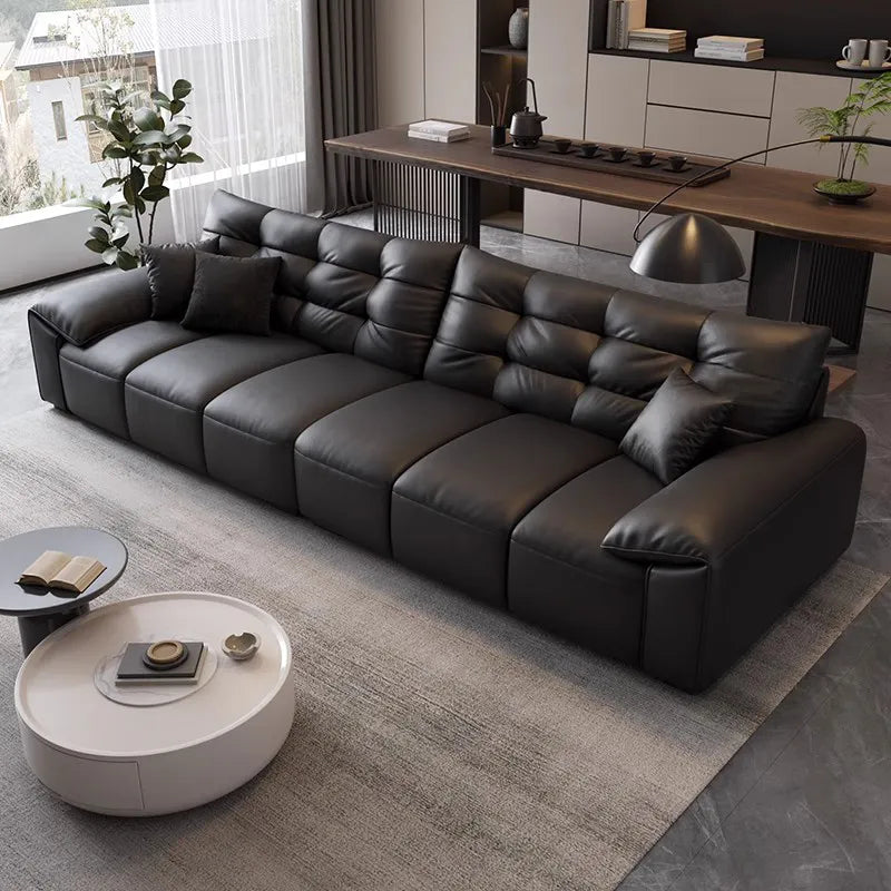Sofa Black Dark brown Brown Dark gray Light gray White Beige Synthetic leather Pine Stuffing cotton hzmkj-5949