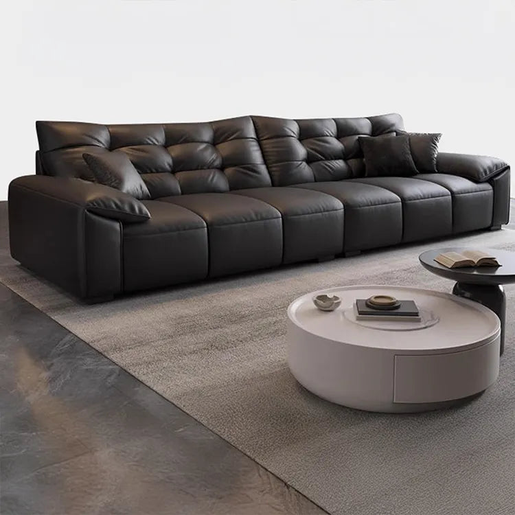 Sofa Black Dark brown Brown Dark gray Light gray White Beige Synthetic leather Pine Stuffing cotton hzmkj-5949