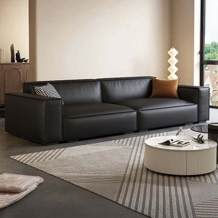 Sofa Black Synthetic leather Pine Stuffing cotton hzmkj-5951