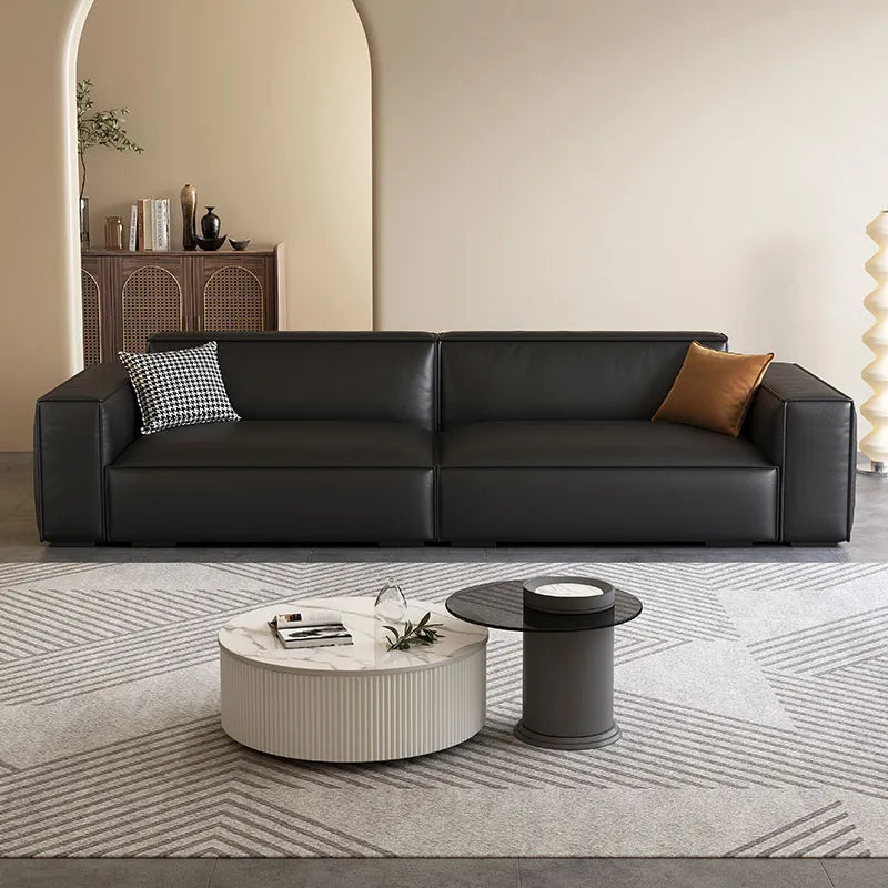 Sofa Black Synthetic leather Pine Stuffing cotton hzmkj-5951