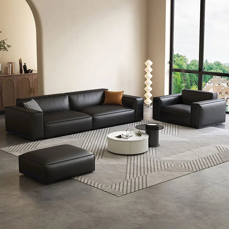 Sofa Black Synthetic leather Pine Stuffing cotton hzmkj-5951