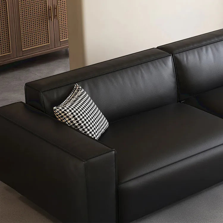Sofa Black Synthetic leather Pine Stuffing cotton hzmkj-5951