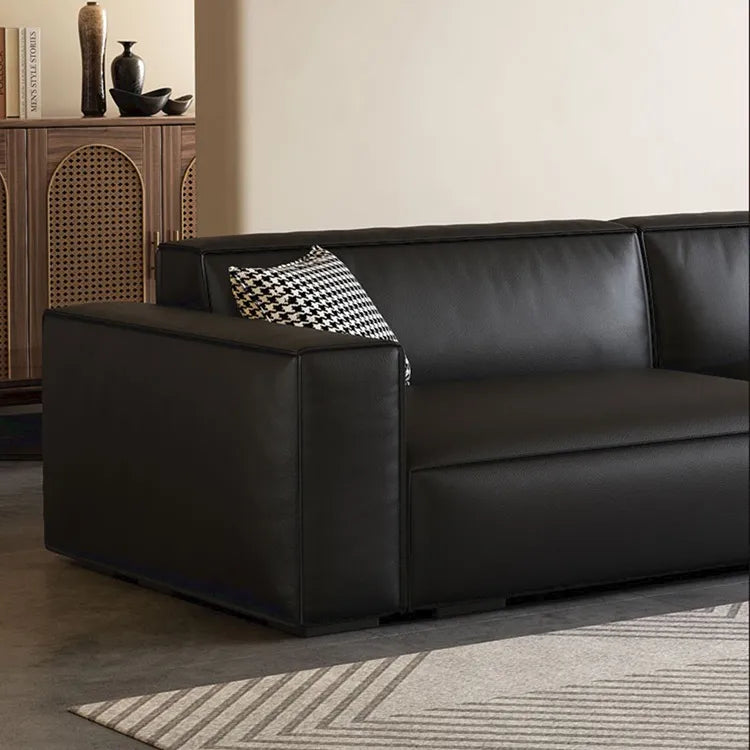 Sofa Black Synthetic leather Pine Stuffing cotton hzmkj-5951