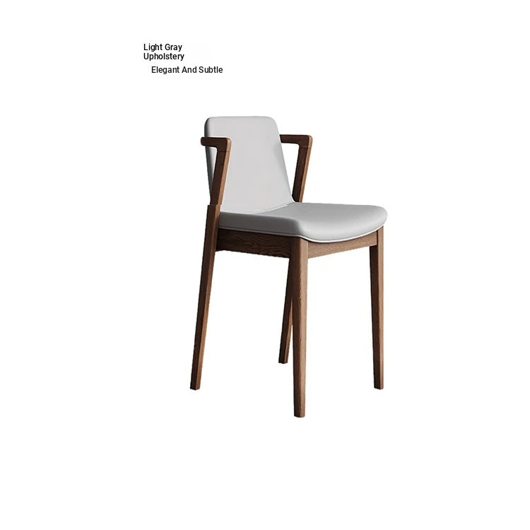 Stylish Ash Wood Chair with Faux Leather Cushion - Modern Comfort for Your Home or Office hzmzw-3151