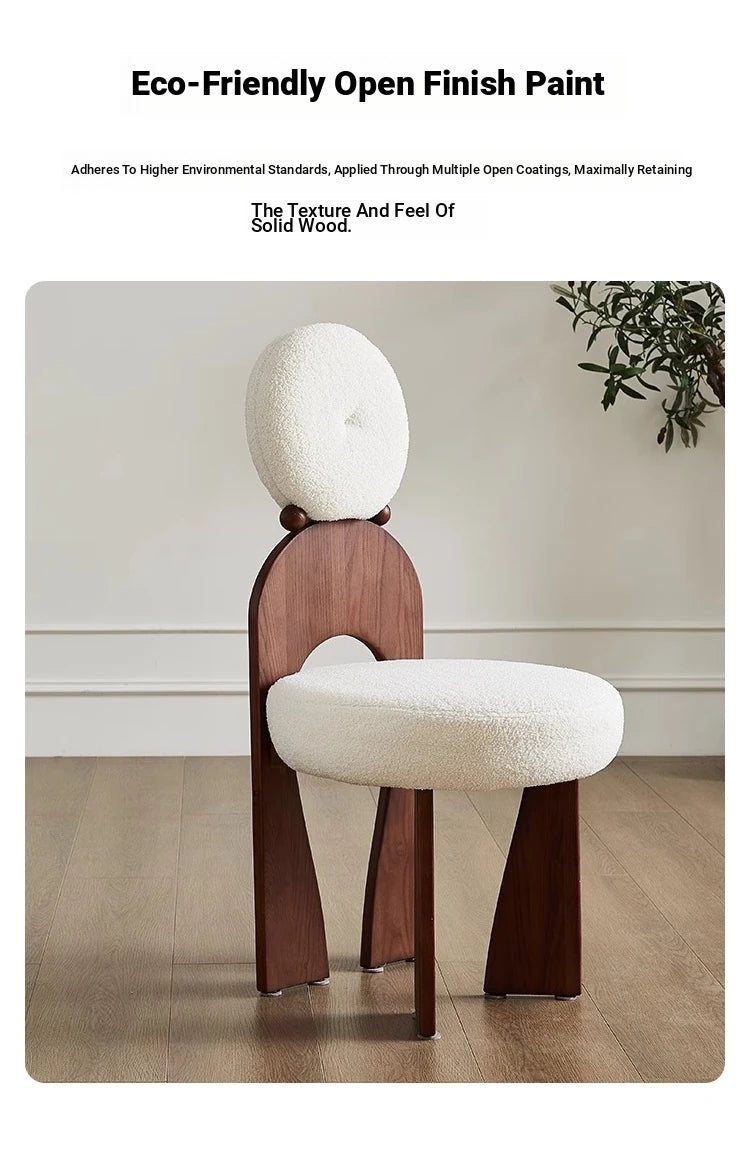 Modern Ash Wood Chair with Cashmere Upholstery - Chic and Stylish Accent Seating for Any Room hzmzw-3152