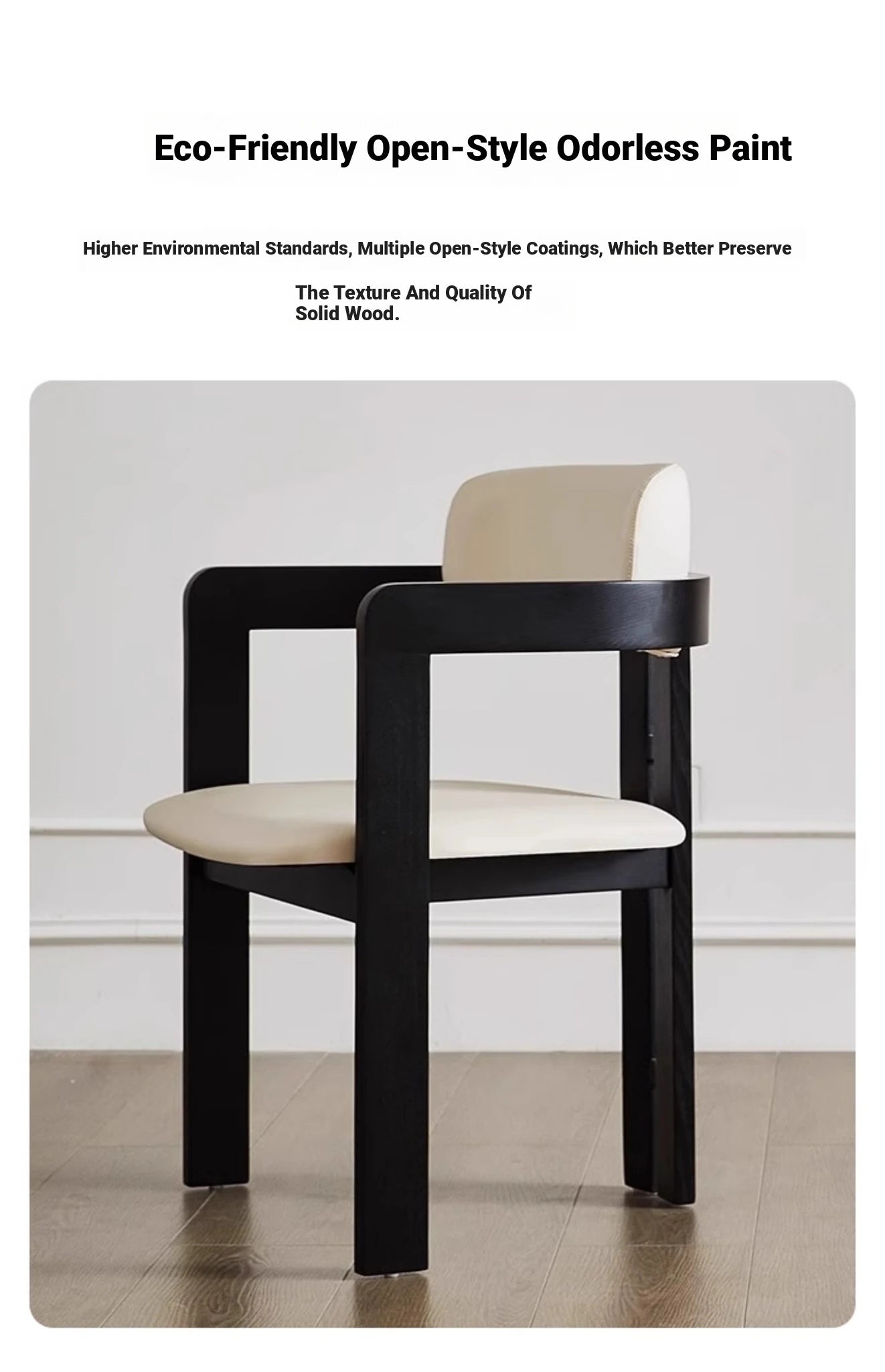 Stylish Ash Wood and Faux Leather Armchair for Modern Living Spaces hzmzw-3153
