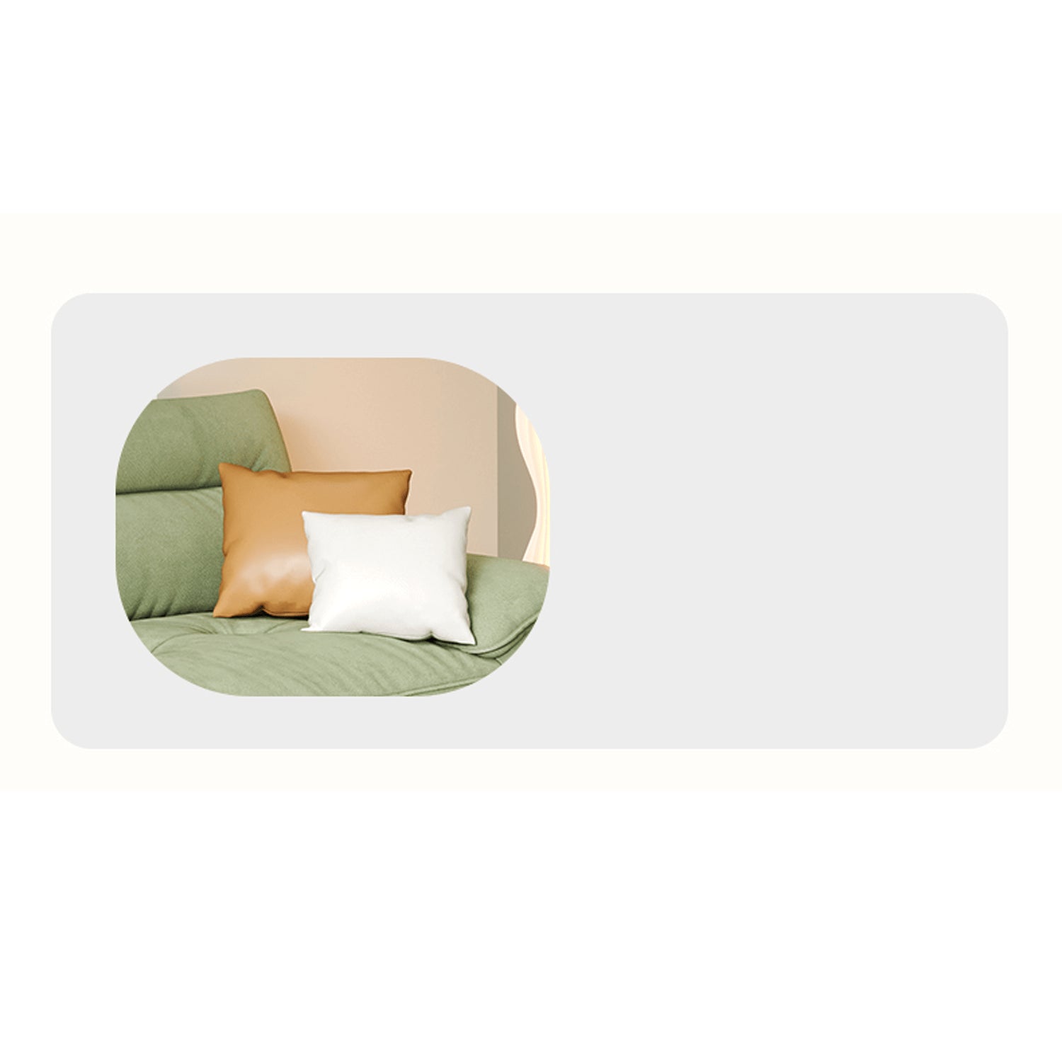 Luxurious Off-White Sofa with Gary Light Green and Orange Accents - Premium Cotton Upholstery jy-115