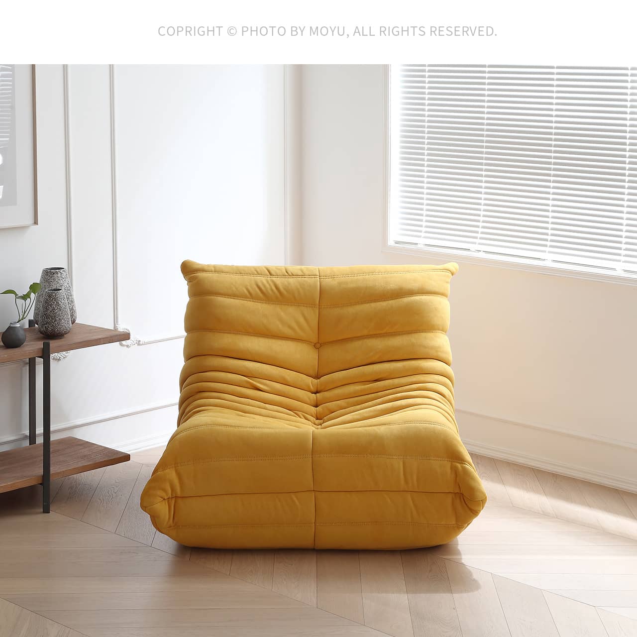 Scratch-Resistant Suede Sofa - Vibrant Orange, White, Pink, and Yellow Options my-345