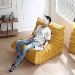 Scratch-Resistant Suede Sofa - Vibrant Orange, White, Pink, and Yellow Options my-345