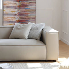 Luxury Off White Scratch-Resistant Sofa with Durable Pine Frame and Plush Down Filling my-358