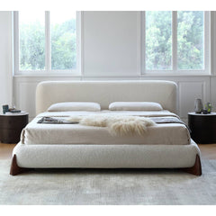 Elegant Bed Frame in White Pine & Ash Wood - Premium Quality and Craftsmanship my-375