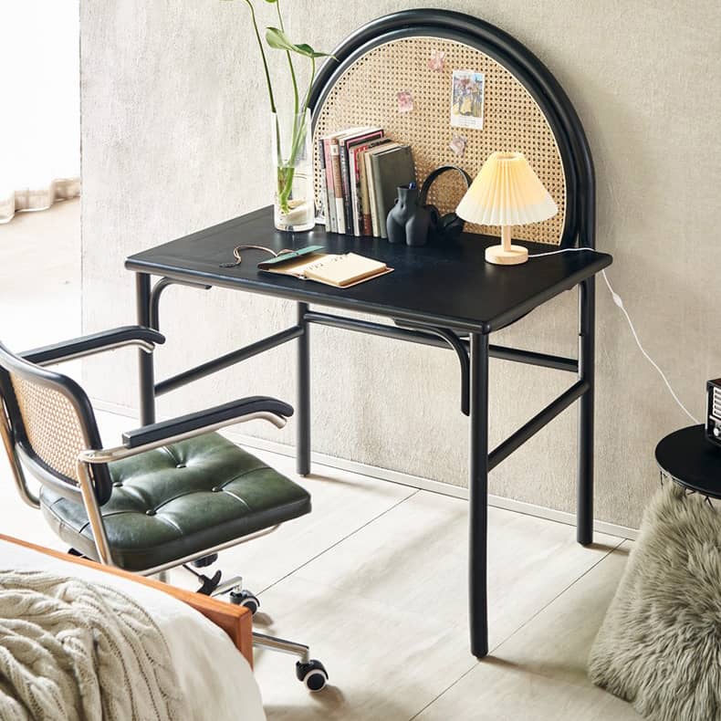 Modern Rattan & Ash Wood Chair with PU Leather and Stainless Steel Accents - Green & Orange Design tzm-551