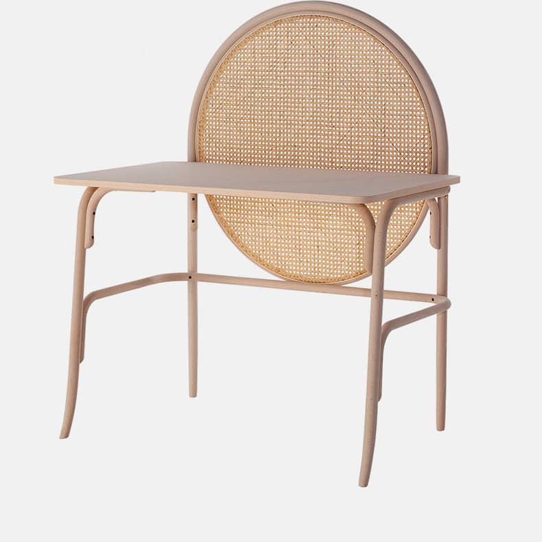 Modern Rattan & Ash Wood Chair with PU Leather and Stainless Steel Accents - Green & Orange Design tzm-551