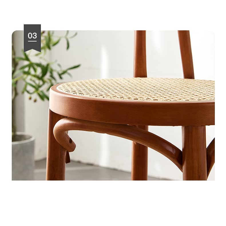 Elegant Light Brown Rattan Wooden Chair - Natural Wood Accent Seating

 tzm-555