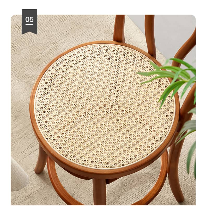 Elegant Light Brown Rattan Wooden Chair - Natural Wood Accent Seating

 tzm-555