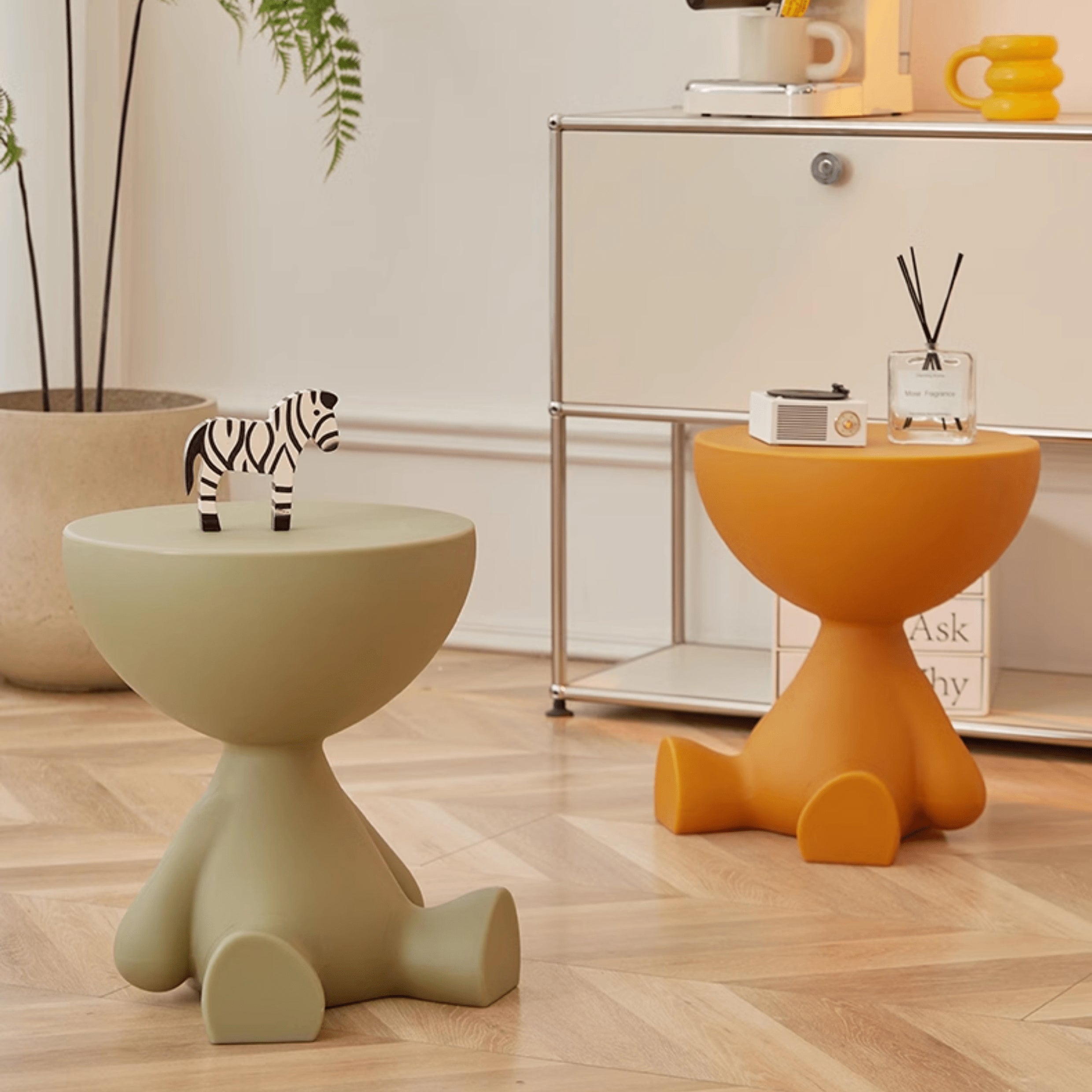 Elegant Multi-Color Tea Table: Modern Black, White, Gray, Yellow, Green, Pink, Red, and Blue Options ym-629