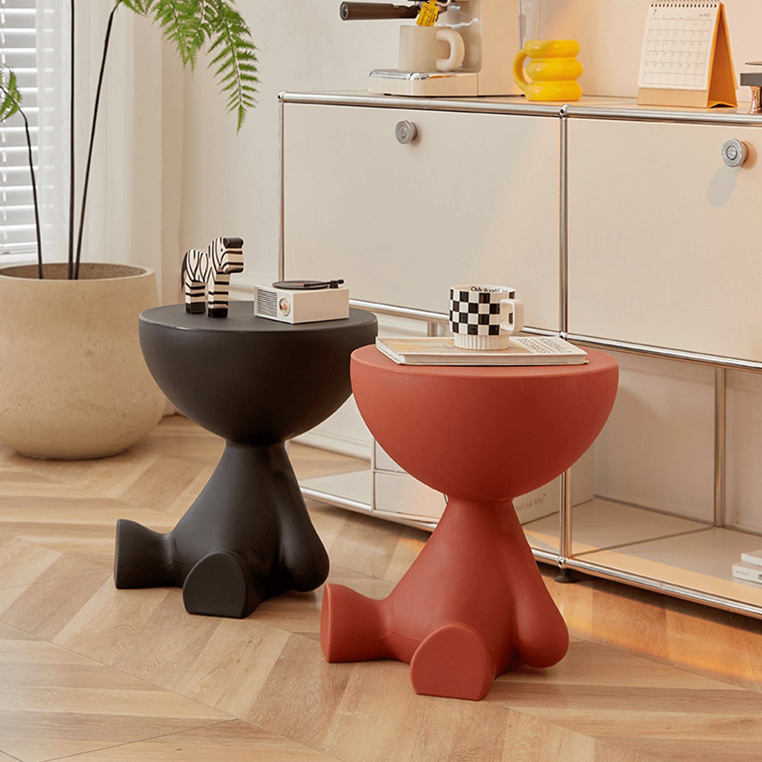 Elegant Multi-Color Tea Table: Modern Black, White, Gray, Yellow, Green, Pink, Red, and Blue Options ym-629