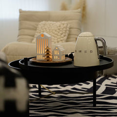 Elegant Black & Natural Wood Color Particle Board Tea Table - Stylish & Functional yw-179