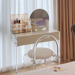 Sleek White Particle Board Makeup Table – Modern Vanity for Stylish Organization yw-185