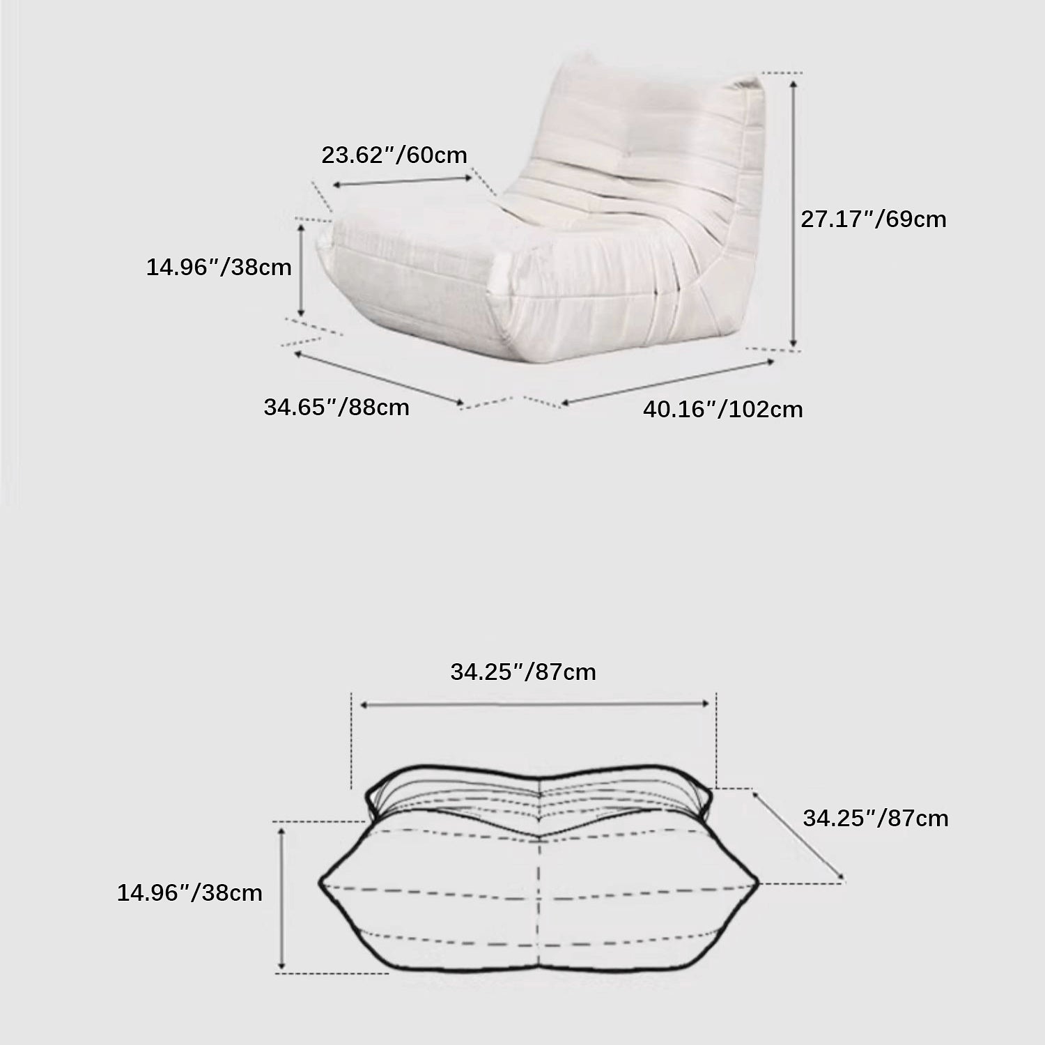 Stylish Light Gray Flannel Sofa - Perfect Blend of Comfort and Modern Design yw-193